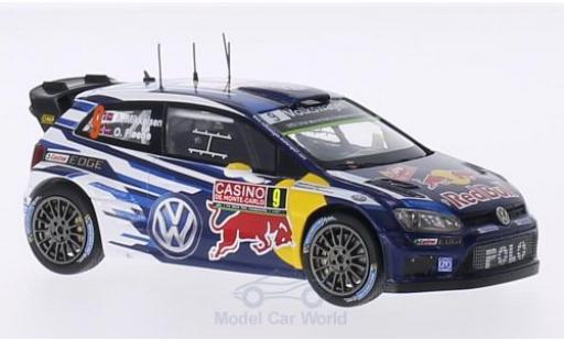 Diecast model cars Volkswagen Polo WRC R No.9 Motorsport Red Bull Rally WM Rally Monte-Carlo 2015 A.Mikkelsen/O.Floene 1/43 Spark