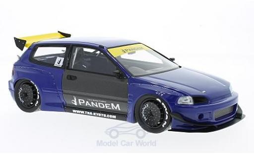 Diecast model cars Honda Civic Base (EG6) by Pandem metallic blue RHD 1/18 Ignition Model