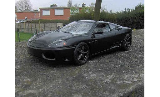 Ferrari 360 Modena 1/18 Burago coupe black diecast model cars