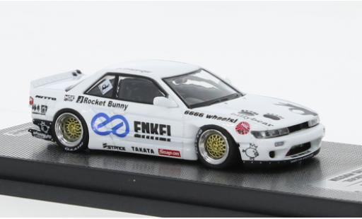 Diecast model cars Nissan Silvia S13 () Pandem V2 white RHD 1/64 INNO64