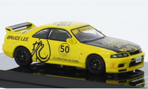 Diecast model cars Nissan Skyline R33 GT-R () yellow/black RHD 1/64 INNO64