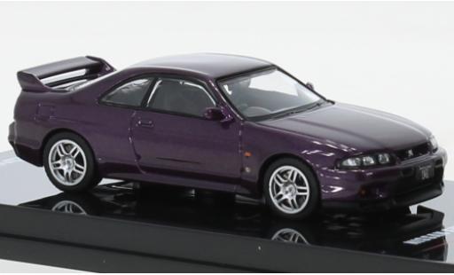 Diecast model cars Nissan Skyline R33 GT-R () metallise purple RHD 1/64 INNO64