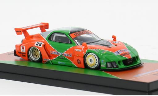 Diecast model cars Mazda RX7 LB-Super Silhouette (FD3S) green/orange 1/64 INNO64