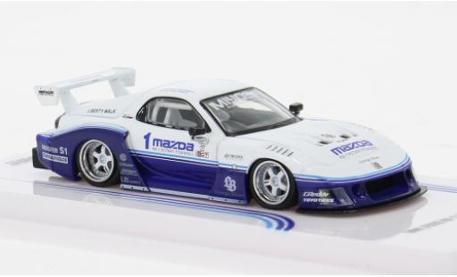 Diecast model cars Mazda RX7 LB-Super Silhouette (FD3S) white/blue 2024 1/64 INNO64
