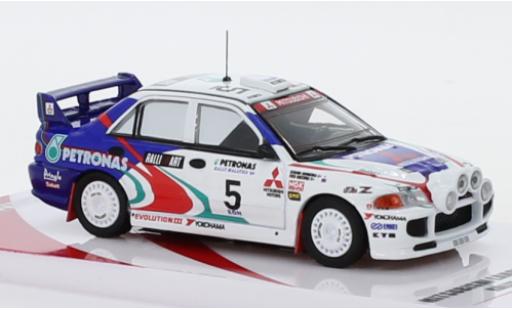 Diecast model cars Mitsubishi Lancer Evolution III Evo No.5 RalliArt Petronas Rally Malaysia 1996 K.Shinozuka/F.Gocentas 1/64 INNO64