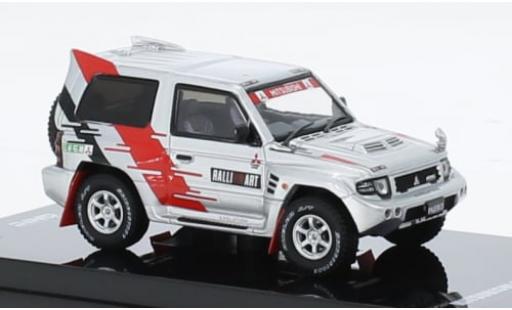 Diecast model cars Mitsubishi Pajero Evolution Ralliart silver/Dekor RHD 1/64 INNO64