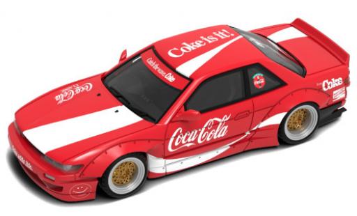 Diecast model cars Nissan Silvia S13 () Rocket Bunny V2 RHD Coca-Cola 1/64 INNO64