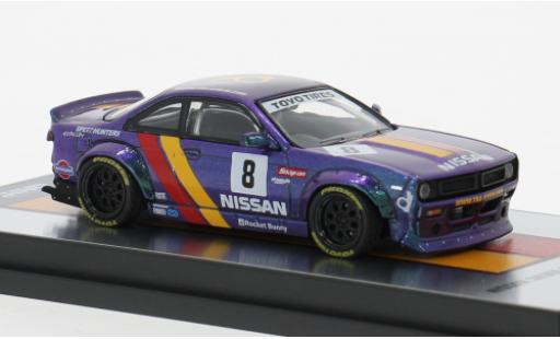 Diecast model cars Nissan Silvia S14 () Boss purple/Dekor 1/64 INNO64
