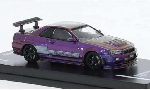 Diecast model cars Nissan Skyline R34 GT-R () metallise purple RHD Endgame 1/64 INNO64
