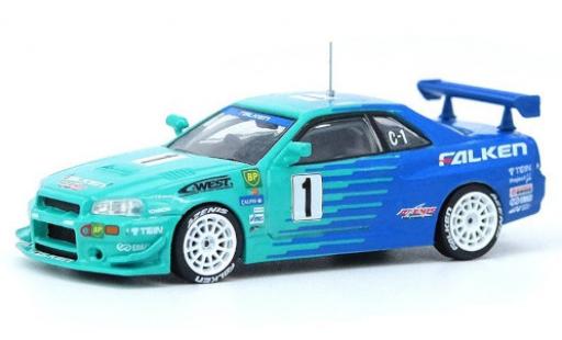 Diecast model cars Nissan Skyline R34 GT-R () RHD Falken Super Taikyu 2001 1/64 INNO64