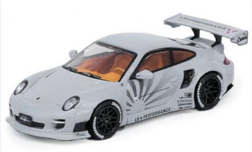 Diecast model cars Porsche 911 Base Liberty Walk matt-grey 1/64 INNO64