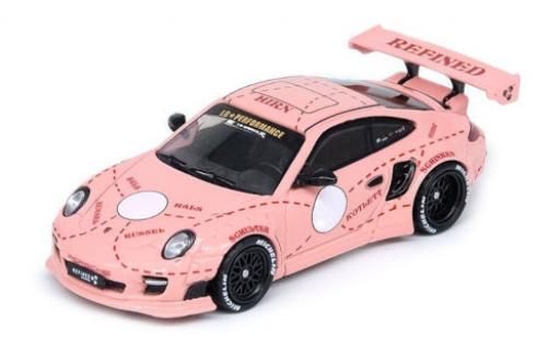 Diecast model cars Porsche 911 Base Liberty Walk pink Pink Pig 1/64 INNO64