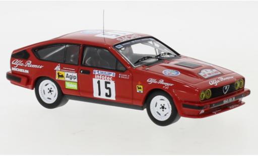 Diecast model cars Alfa Romeo Alfetta gtv6 V6 No.15 Rally WM Tour de Corse 1986 B.Balas/E.Laine 1/43 IXO