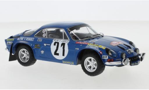 Diecast model cars Alpine A110 rallye Renault No.21 Rally Monte Carlo 1973 J.P.Nicolas/M.Vial 1/24 IXO
