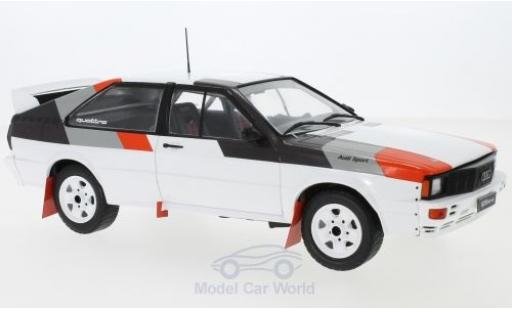Diecast model cars Audi Quattro rallye white/Dekor 1982 Rally Spec 1/18 IXO