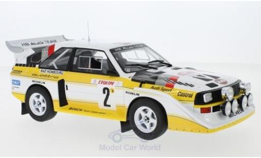 Diecast model cars Audi Sport Quattro s1 e2 No.2 HB Team HB Rally WM Rally Monte Carlo 1986 with Decals W.R&Atilde;&para;hrl/C.Geistd&Atilde;&para;rfer 1/18 IXO