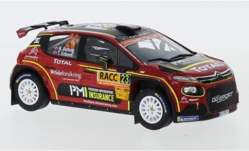 Diecast model cars Citroen C3 R5 No.23 Racing Total Rally Catalunya 2019 M.Ostberg/T.Eriksen 1/43 IXO