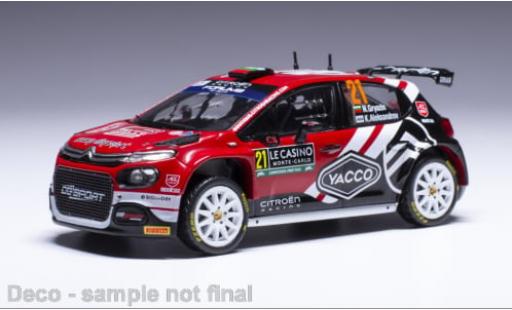 Diecast model cars Citroen C3 WRC Rally 2 No.21 Rally Monte Carlo 2024 1/43 IXO