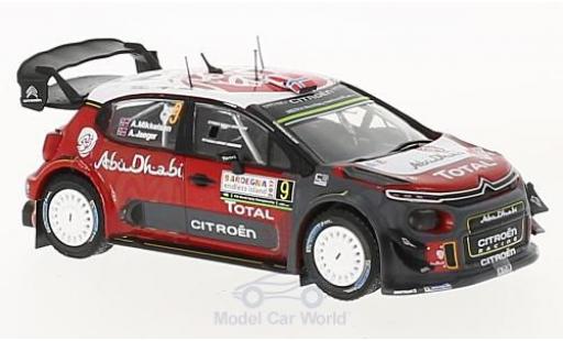 Diecast model cars Citroen C3 WRC No.9 Rally WM Rally Sardinien 2017 A.Mikkelsen/A.Jaeger 1/43 IXO