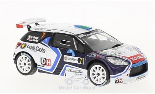 Diecast model cars DS Automobiles DS3 R5 Citroen No.7 Rally du Condroz - Huy 2016 C.Breen/M.Scott 1/43 IXO