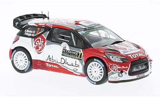 Diecast model cars DS Automobiles DS3 WRC Citroen No.7 Abu Dhabi Rally WM Rally Monte Carlo 2016 K.Meeke/P.Nagle 1/43 IXO