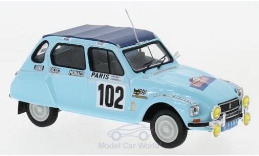 Diecast model cars Citroen Dyane course No.102 Rally WM Rally Monte Carlo 1976 M.Peyret/J.J.Cornelli 1/43 IXO