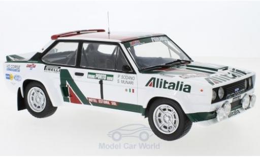 Diecast model cars Fiat 131 Abarth No.1 Alitalia Rally WM Rally Portugal 1978 S.Munari/P.Sodano 1/18 IXO