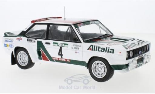 Diecast model cars Fiat 131 Abarth No.4 Rally WM Rally Portugal 1978 M.Alen/I.Kivimaki 1/18 IXO