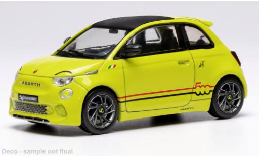 Diecast model cars Fiat 500 Abarth e yellow 2024 1/43 IXO