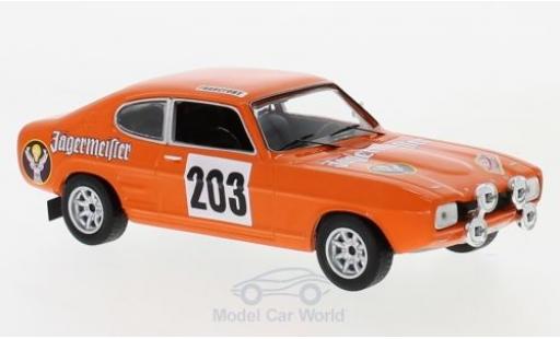 Diecast model cars Ford Capri Rally MkI No.203 J&Atilde;&curren;germeister Monte Carlo 1973 E.Schimpf/E.-J.Zauner 1/43 IXO