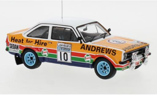 Diecast model cars Ford Escort Rally MK II RHD No.10 Andrews WM RAC 1979 R.Brookes/P.White 1/43 IXO