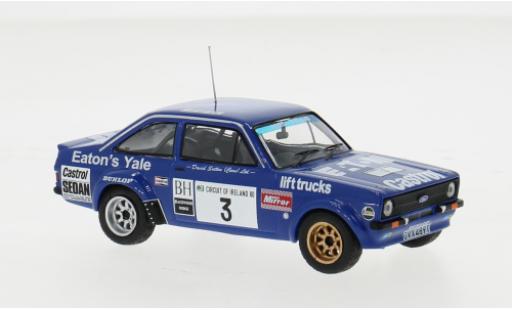 Diecast model cars Ford Escort RS 1800 MK II No.3 Circuit of ireland 1980 1/43 IXO