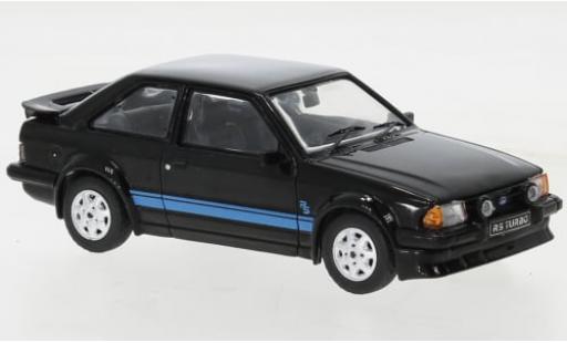 Diecast model cars Ford Escort RS Turbo MK III black 1984 1/43 IXO