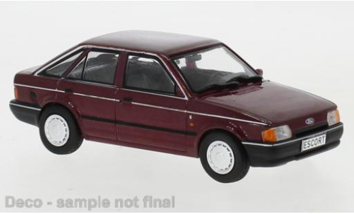 Diecast model cars Ford Escort MK4 MK IV metallic red 1988 1/43 IXO