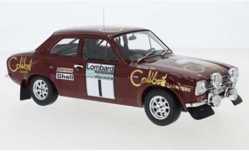 Diecast model cars Ford Escort RS 1600 MK1 No.1 Colibri Lighters Rally WM RAC Rally 1974 T.Makinen/H.Liddon 1/18 IXO