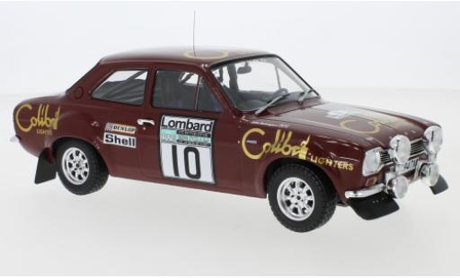 Diecast model cars Ford Escort RS 1600 MK1 No.10 Colibri Lighters Rally WM RAC Rally 1974 H.Mikkola/J.Davenport 1/18 IXO
