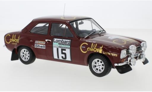 Diecast model cars Ford Escort RS 1600 MK1 No.15 Colibri Lighters Rally WM RAC Rally 1974 M.Alen/P.White 1/18 IXO
