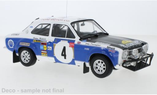 Diecast model cars Ford Escort RS 1600 MkI No.4 Safari Rally 1973 H.Mikkola/J.Davenport 1/18 IXO