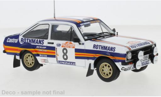 Diecast model cars Ford Escort RS 1800 MkII No.8 Rally San Remo 1980 H.Mikkola/A.Hertz 1/24 IXO