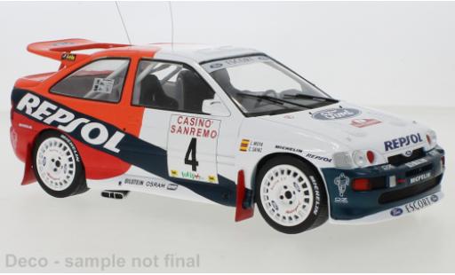 Diecast model cars Ford Escort Cosworth RS No.4 Repsol Rally San Remo 1996 C.Sainz/L.Moya 1/18 IXO