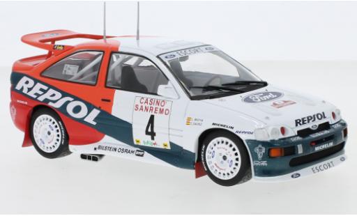 Diecast model cars Ford Escort Cosworth RS No.4 Repsol Rally WM Rally San Remo 1996 C.Sainz/L.Moya 1/24 IXO
