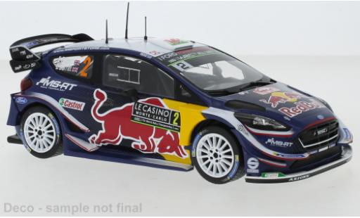 Diecast model cars Ford Fiesta WRC No.2 MS Sport Red Bull Rally Monte Carlo 2018 E.Evans/D.Barritt 1/24 IXO