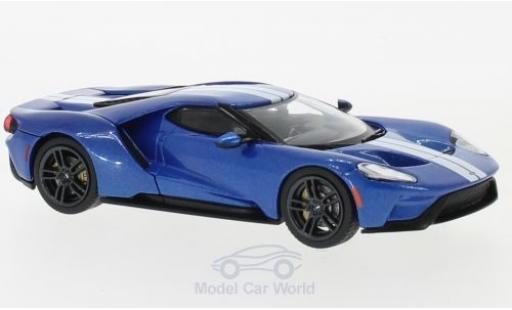 Diecast model cars Ford GT Berlinetta blue/grey 2017 1/43 IXO