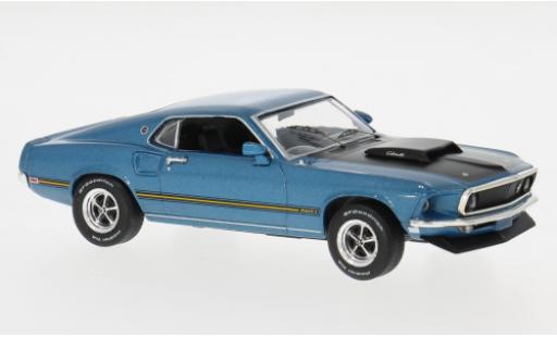 Diecast model cars Ford Mustang Mach 1 blue 1969 :43 1/43 IXO