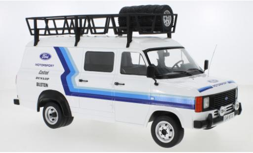 Diecast model cars Ford Transit Kastenwagen MK II Team with roof accessories 1/18 IXO