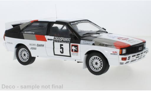 Diecast model cars Audi Quattro rallye No.5 1000 Lakes Rally 1982 1/18 IXO
