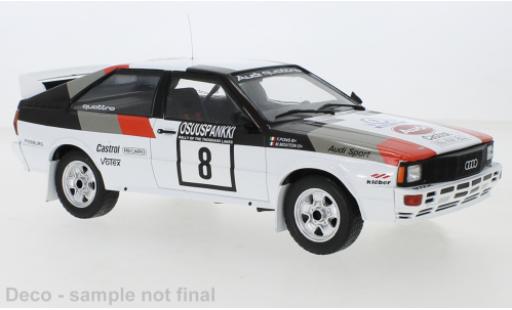 Diecast model cars Audi Quattro rallye No.8 1000 Lakes Rally 1982 1/18 IXO