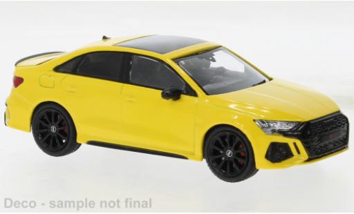 Diecast model cars Audi RS3 berline yellow 2022 1/43 IXO