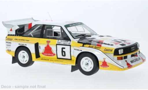 Diecast model cars Audi Sport Quattro s1 e2 No.6 1000 Lakes Rally 1985 1/18 IXO