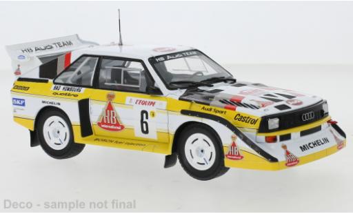 Diecast model cars Audi Sport Quattro s1 No.6 HB Rally WM Rally Monte Carlo 1986 1/24 IXO